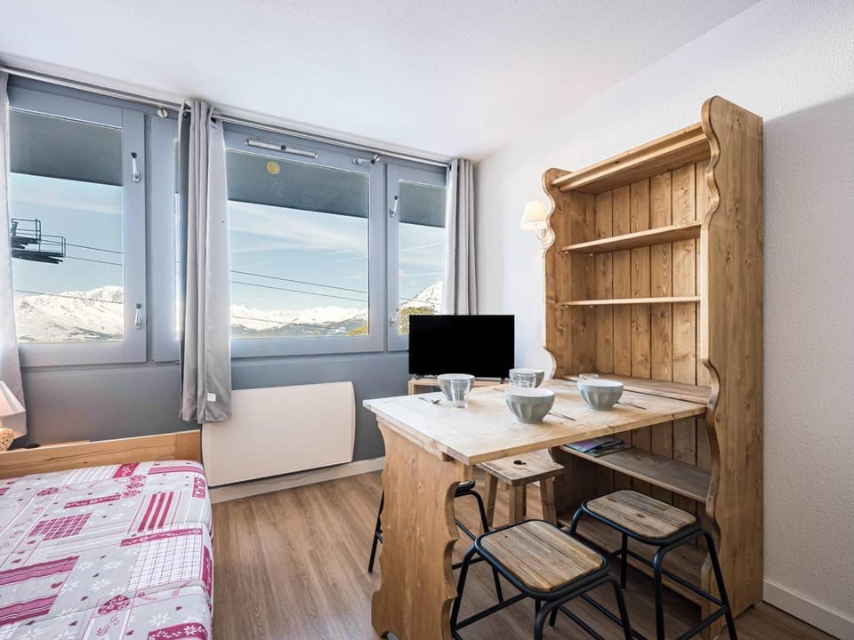 Studio skis aux pieds pour 4 pers., vue Mont Blanc Apartment in Mâcot-la-Plagne