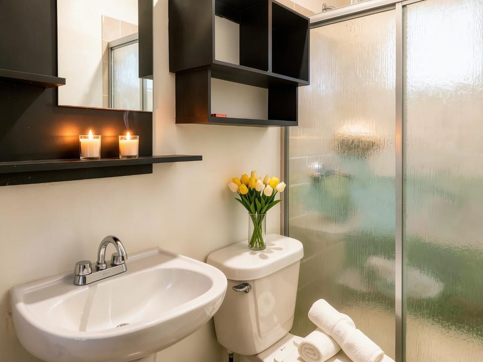 Shower, Toilet, Bathroom, towels