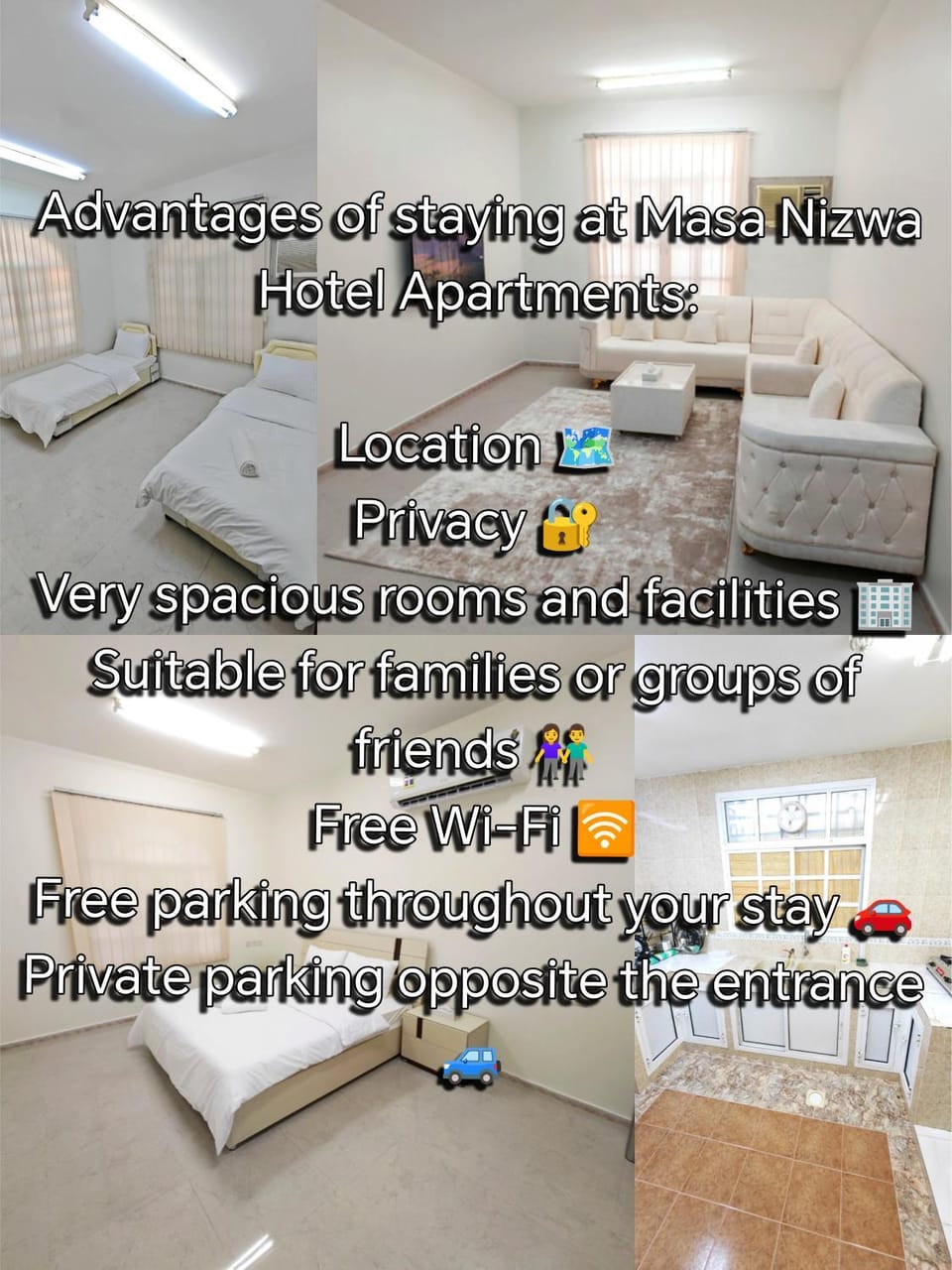 Photo of the whole room, Text overlay