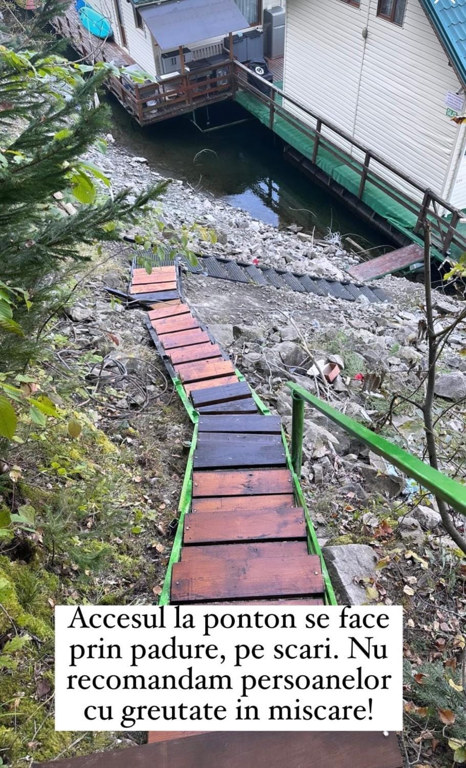 VILLAGEbythelake Bicaz Docked boat in Romania