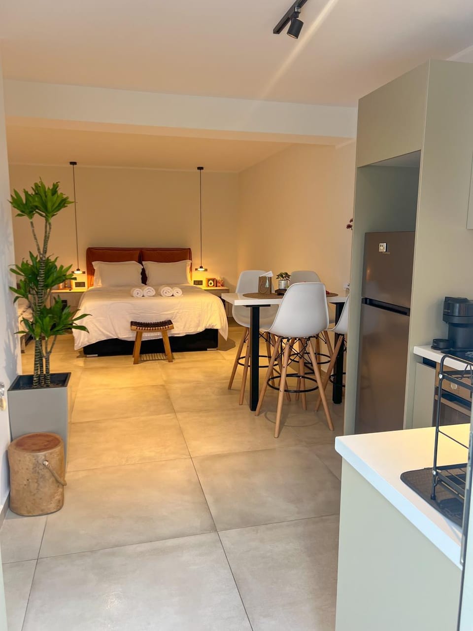 Bed, Kitchen or kitchenette, Photo of the whole room, Dining area, Bedroom