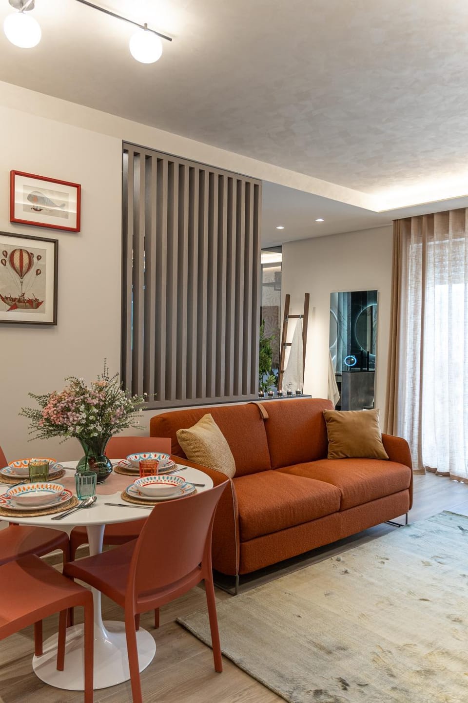 Living room, Seating area, Dining area