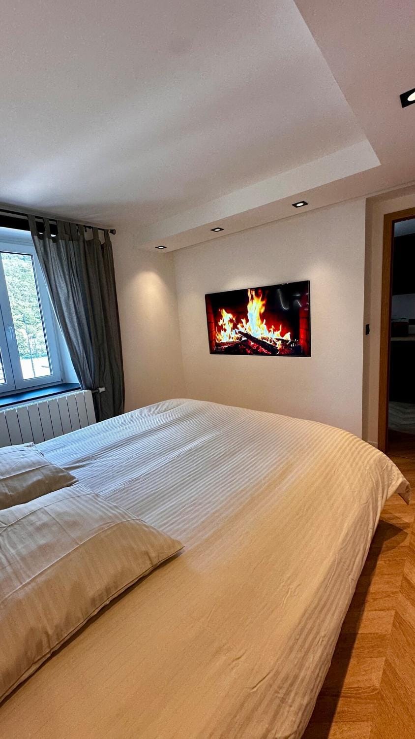 Bed, TV and multimedia, Photo of the whole room, Bedroom
