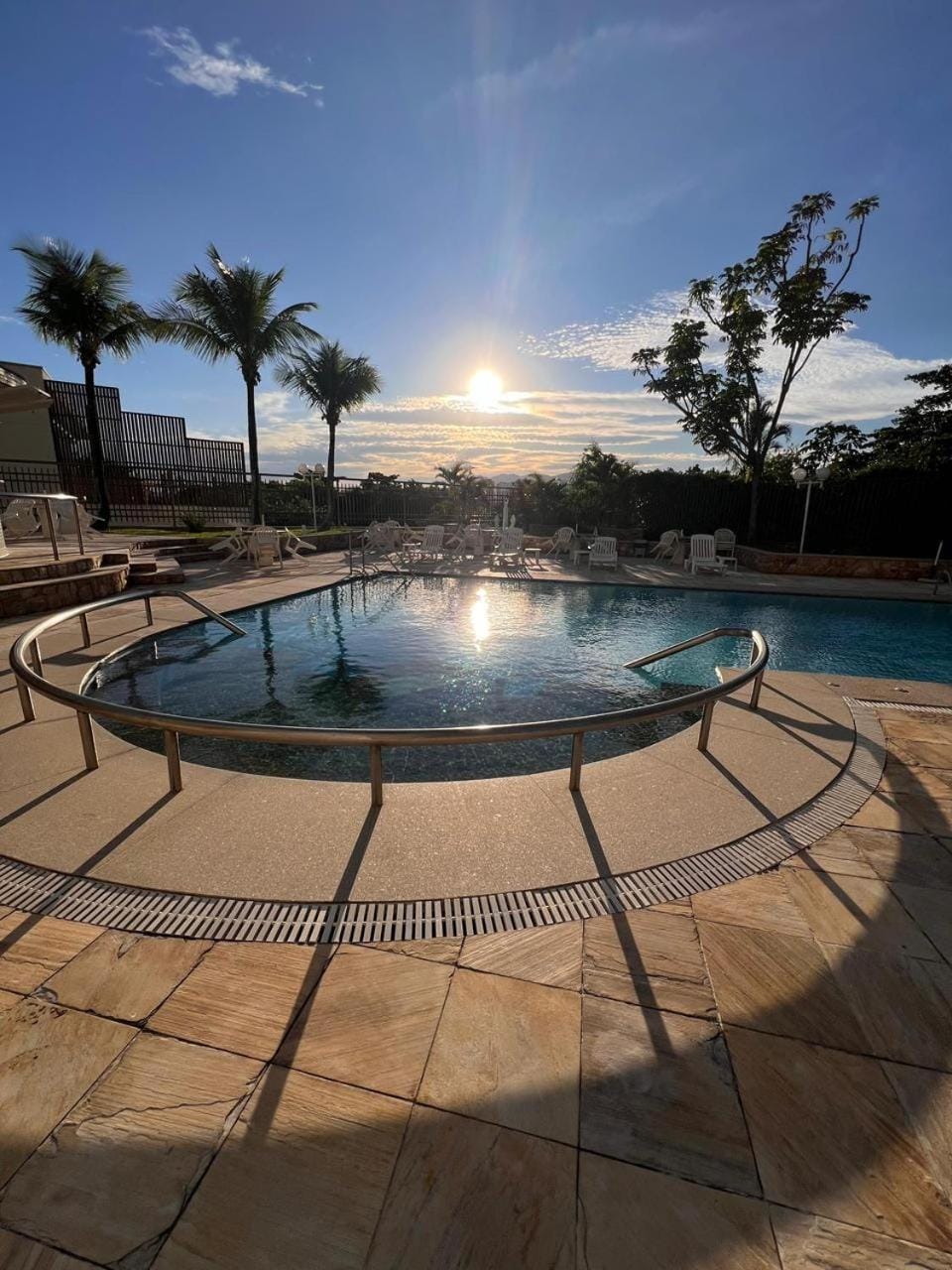 Swimming pool, Sunset