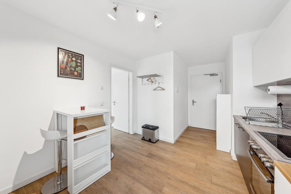 Kitchen or kitchenette, oven, stove