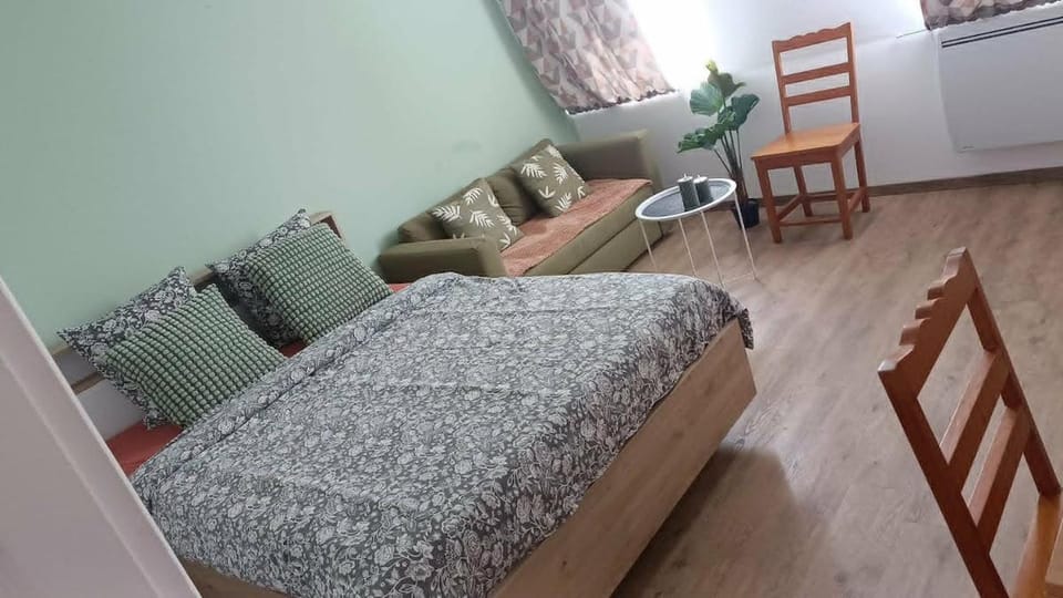 Bed, Living room, Photo of the whole room, Seating area, Bedroom