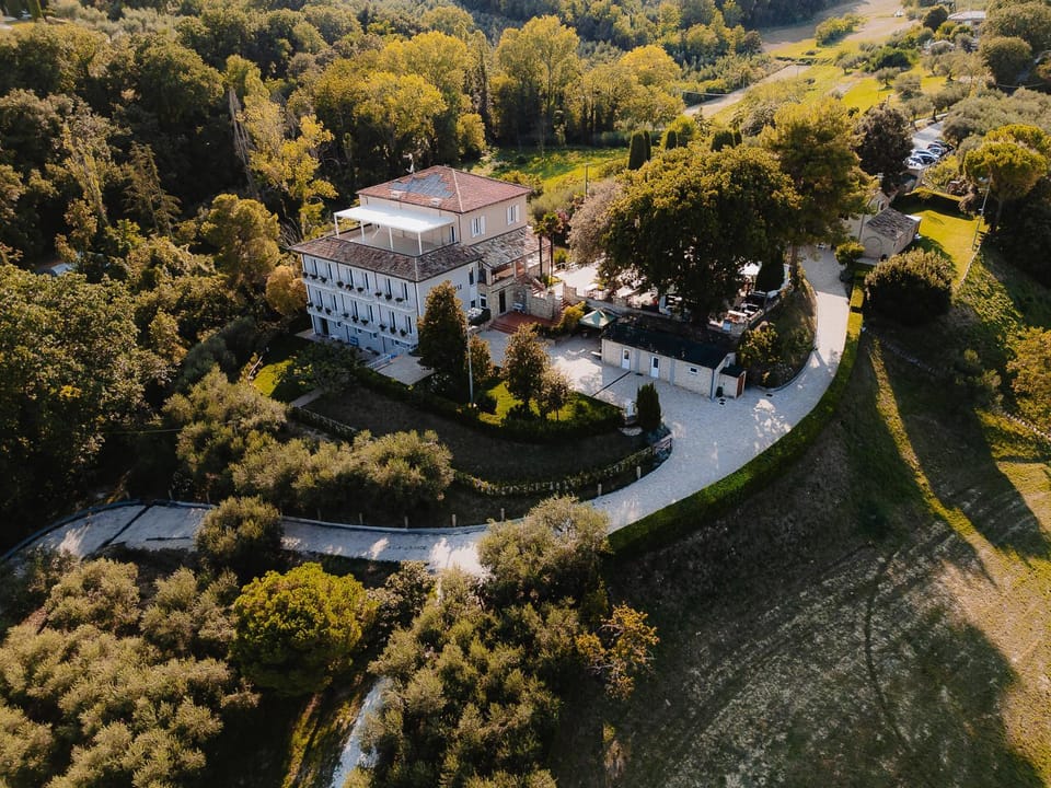 Property building, Natural landscape, Bird's eye view