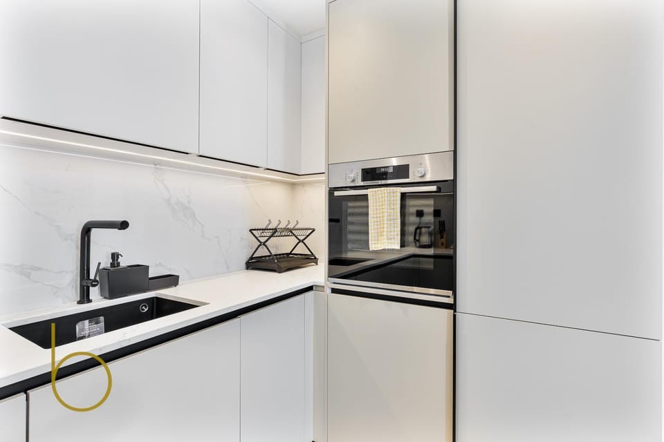 Kitchen or kitchenette, oven, stove, toaster