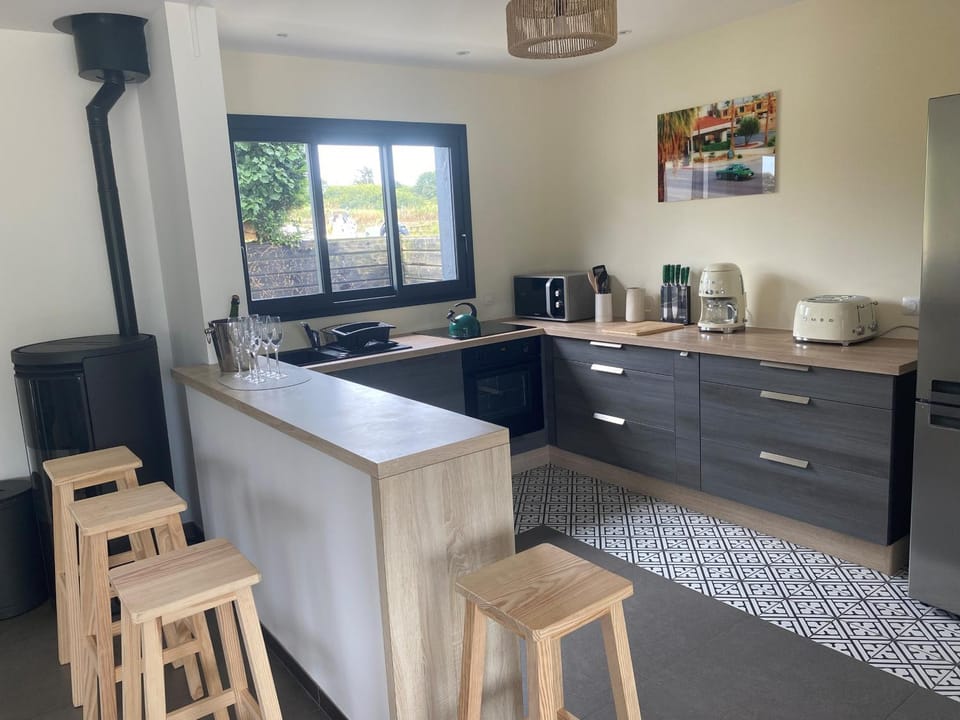 Coffee/tea facilities, Kitchen or kitchenette, minibar, stove, toaster