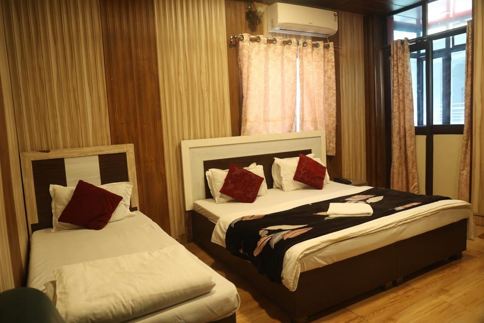 Bed, Bedroom, air conditioner