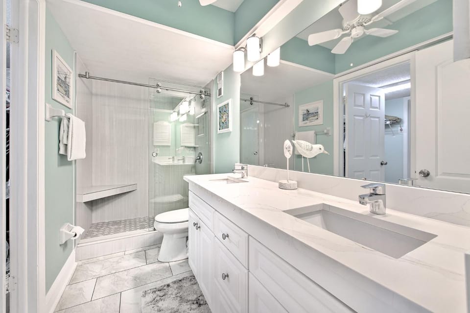 Shower, Toilet, Bathroom, hair dryier, towels