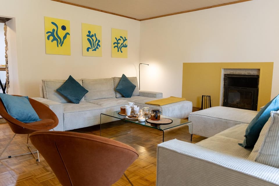 Living room, fireplace