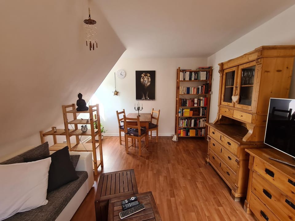 Communal lounge/ TV room, Library, TV and multimedia, Living room, Seating area, Dining area