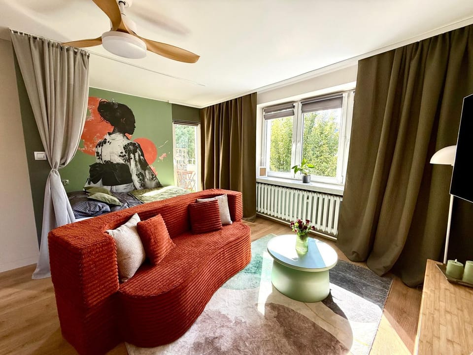 Zielony Apartament w Centrum- parking Apartment in Poland