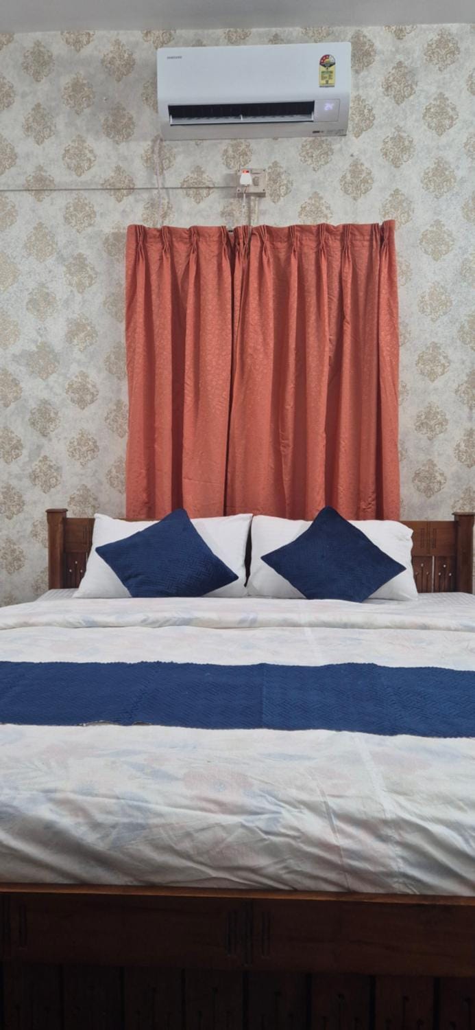 Bed, Bedroom, cot, air conditioner