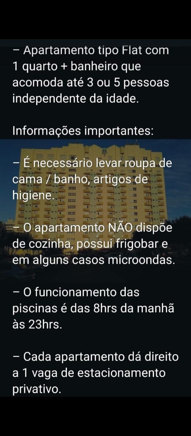 Apartamento em Caldas Novas- Goiás Apartment hotel in State of Goiás