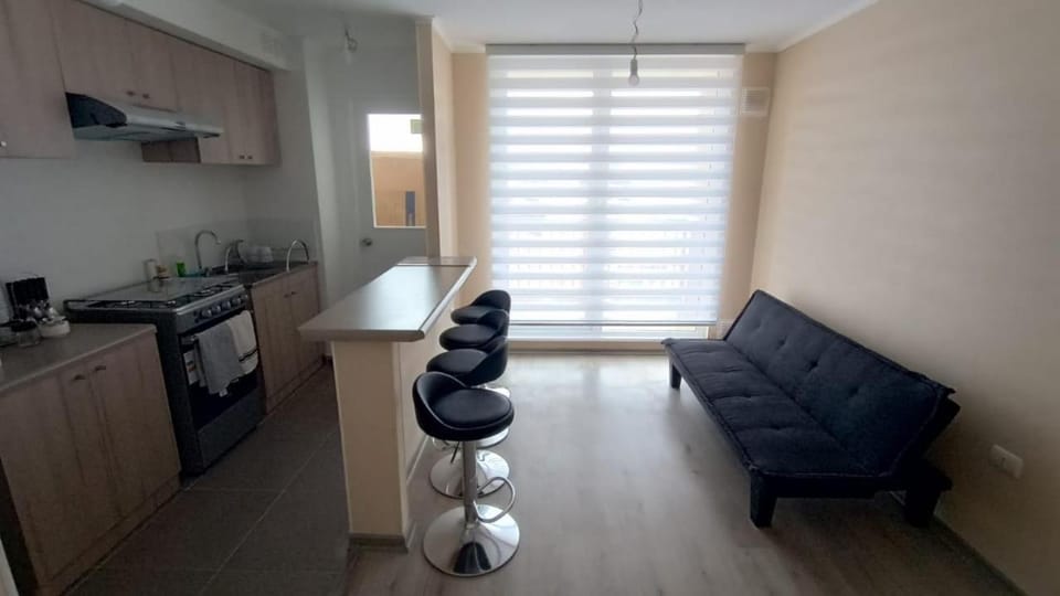 Kitchen or kitchenette, oven