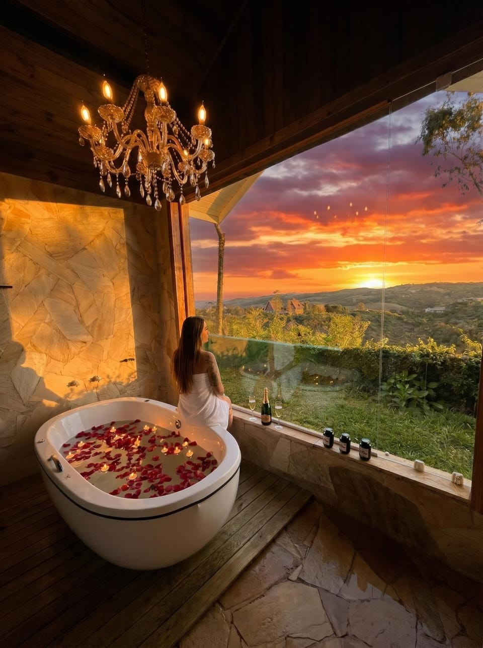 Hot Tub, Mountain view, Sunrise, Sunset