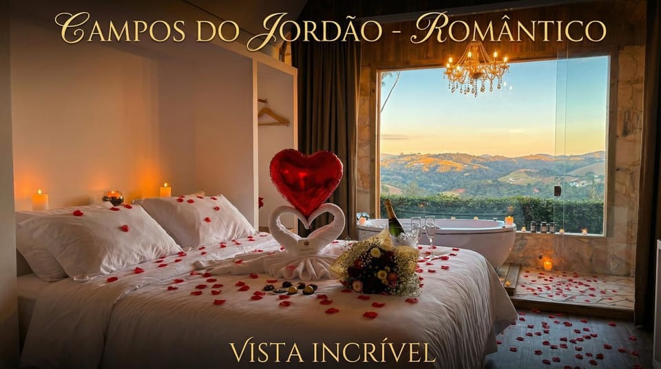 Bed, Hot Tub, Mountain view, wedding