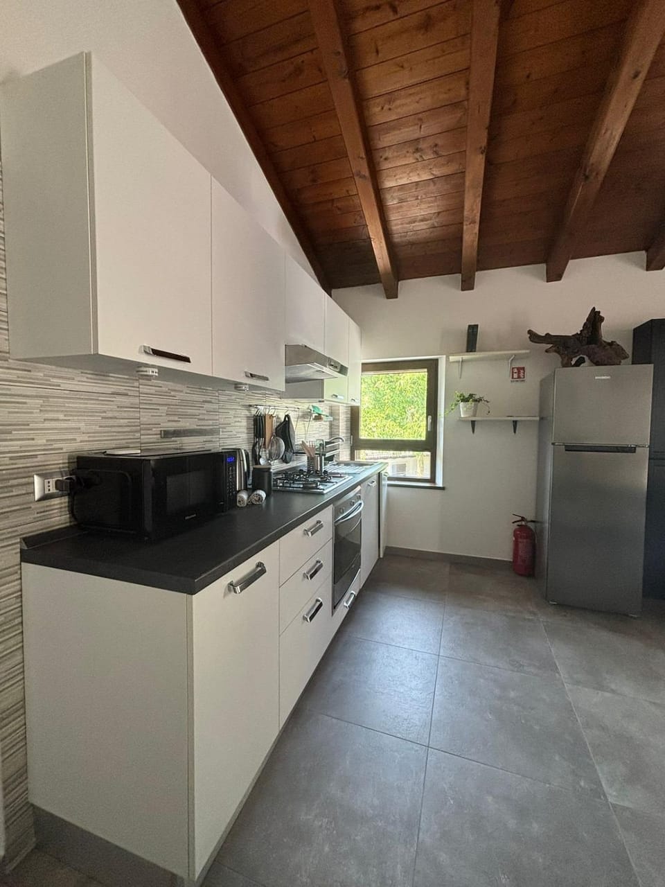 Kitchen or kitchenette, dishwasher, oven, stove