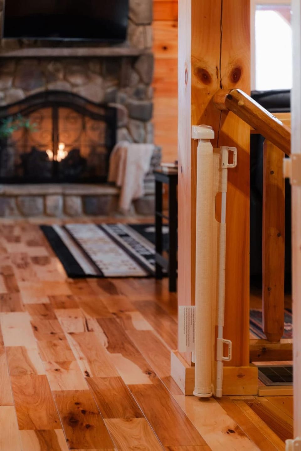 Living room, fireplace
