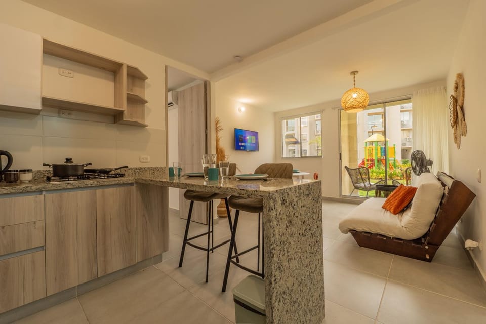 TV and multimedia, Kitchen or kitchenette, Living room, Dining area