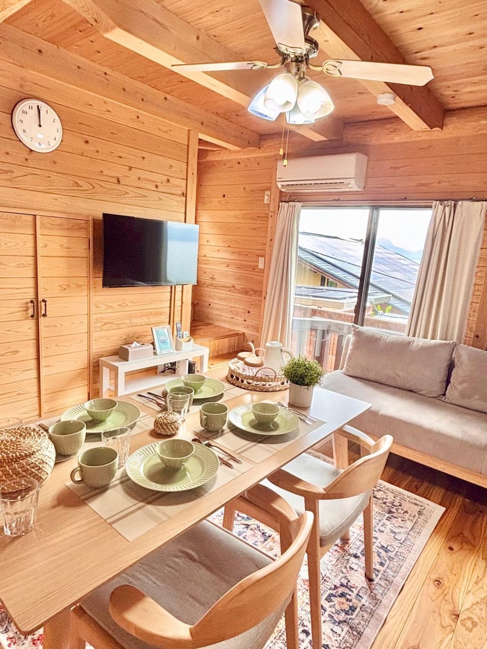 Amakusa Log House with Sea and Sunset View House in Japan