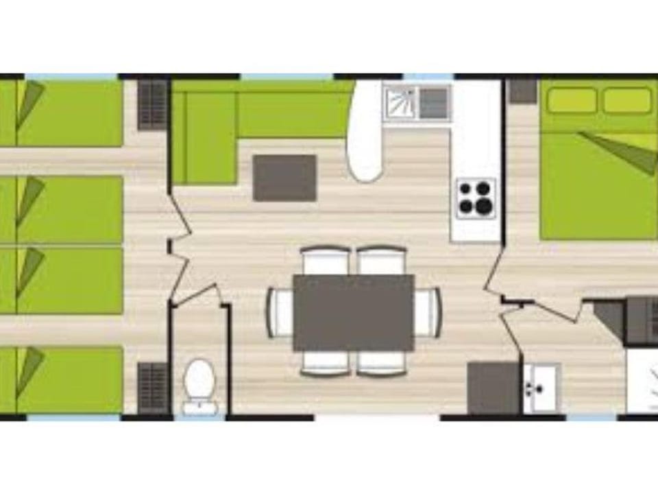 Mobil-home familial avec terrasse à Vendays-Montalivet - API-1-52-362 Campground/ 
RV Resort in Vendays-Montalivet