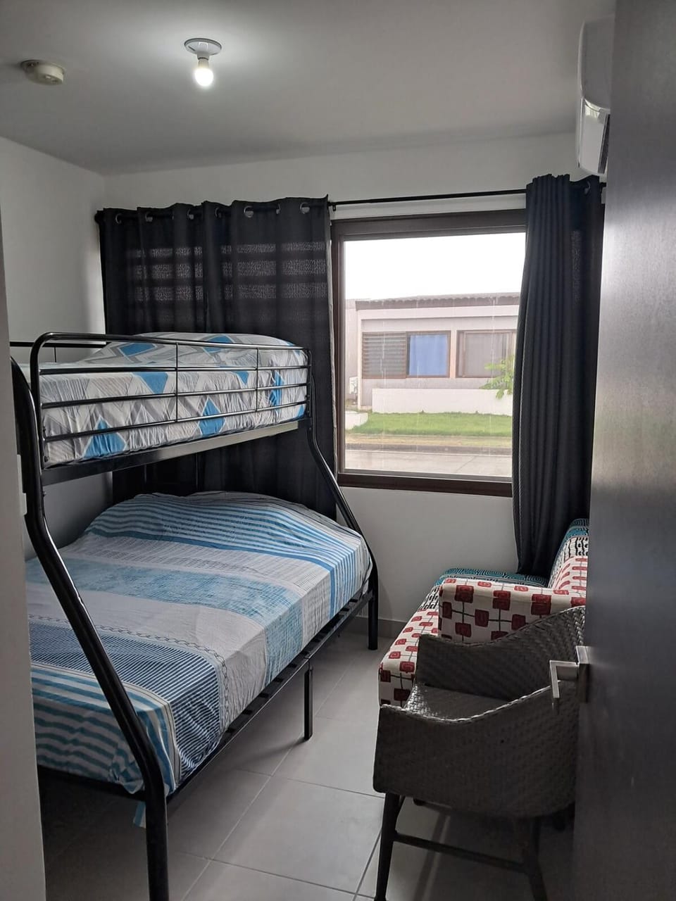 Bed, Seating area, Bedroom, bunk bed, air conditioner