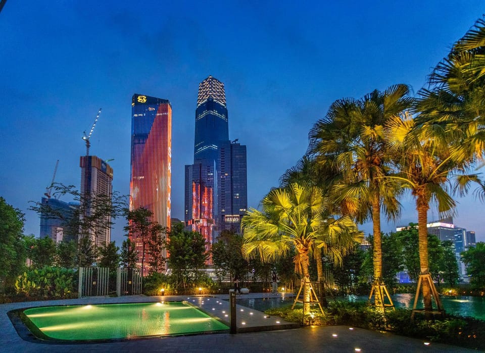 Nearby landmark, Night, City view, Garden view, Swimming pool, Swimming pool