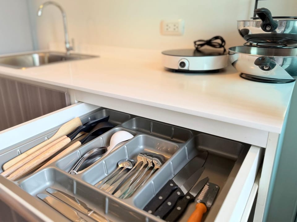Kitchen or kitchenette, dishwasher, minibar, stove