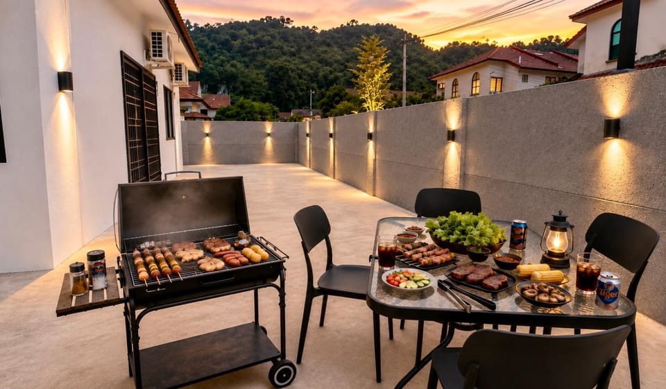 Patio, BBQ facilities, Balcony/Terrace