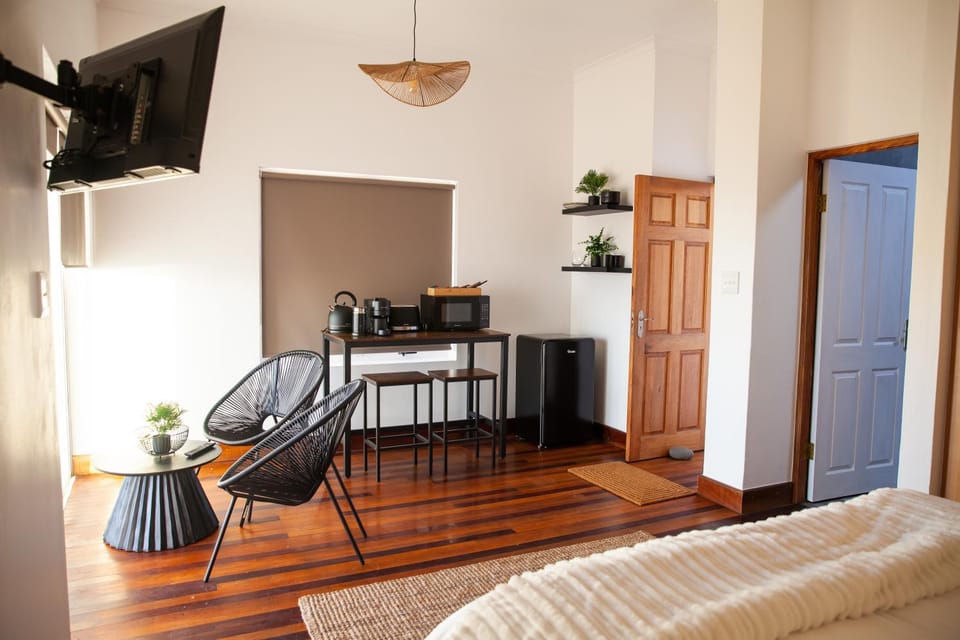 Bed, TV and multimedia, Kitchen or kitchenette, Photo of the whole room, Seating area, Bedroom