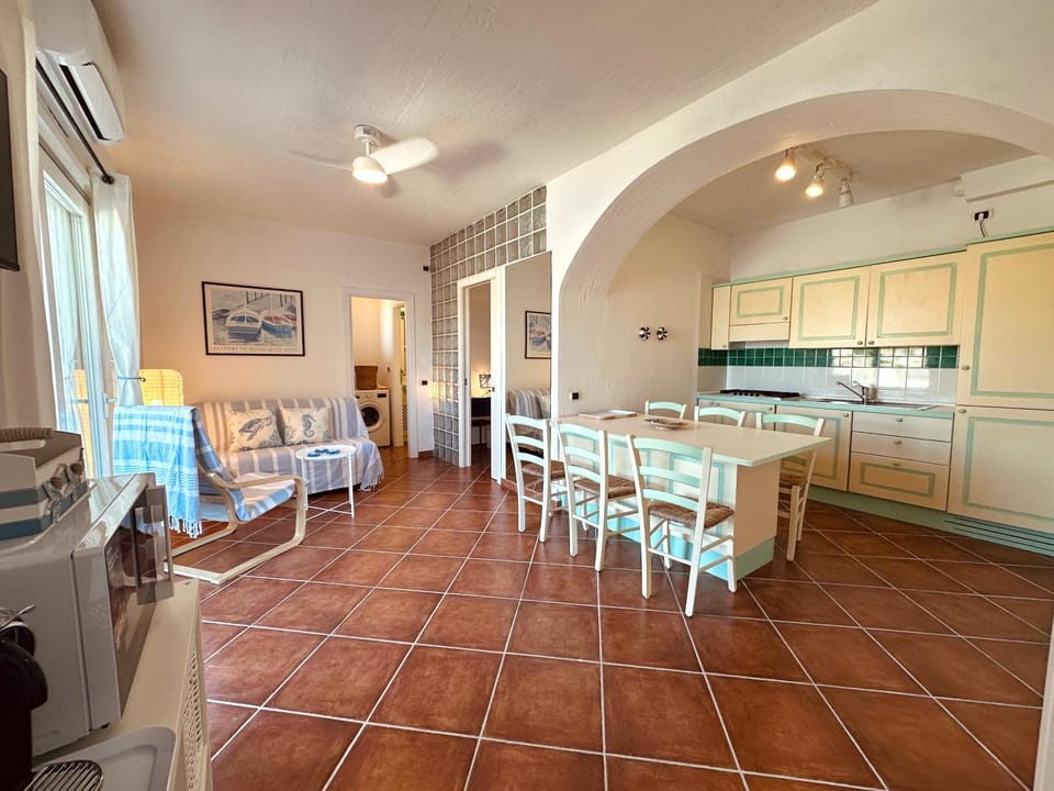 Kitchen or kitchenette, Living room, Dining area, stove, air conditioner