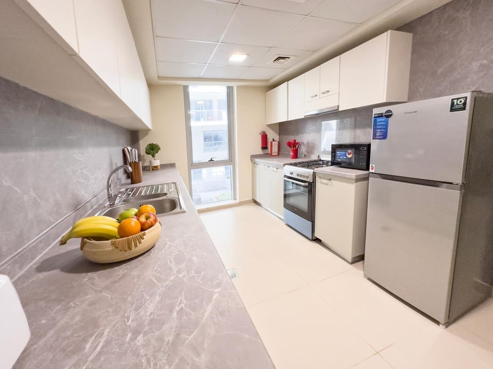 Kitchen or kitchenette, oven, stove, toaster