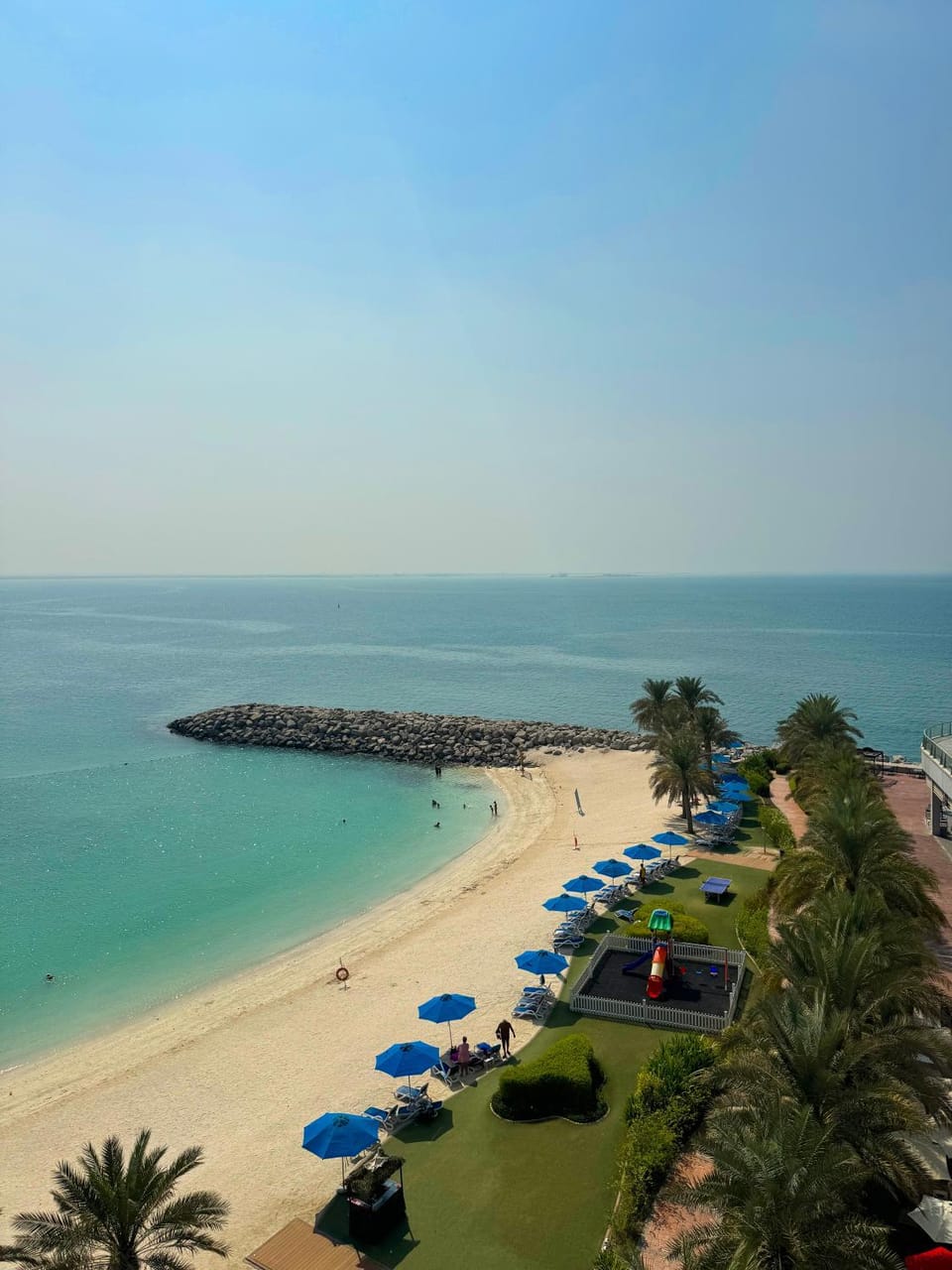 Day, Beach, Sea view, sunbed