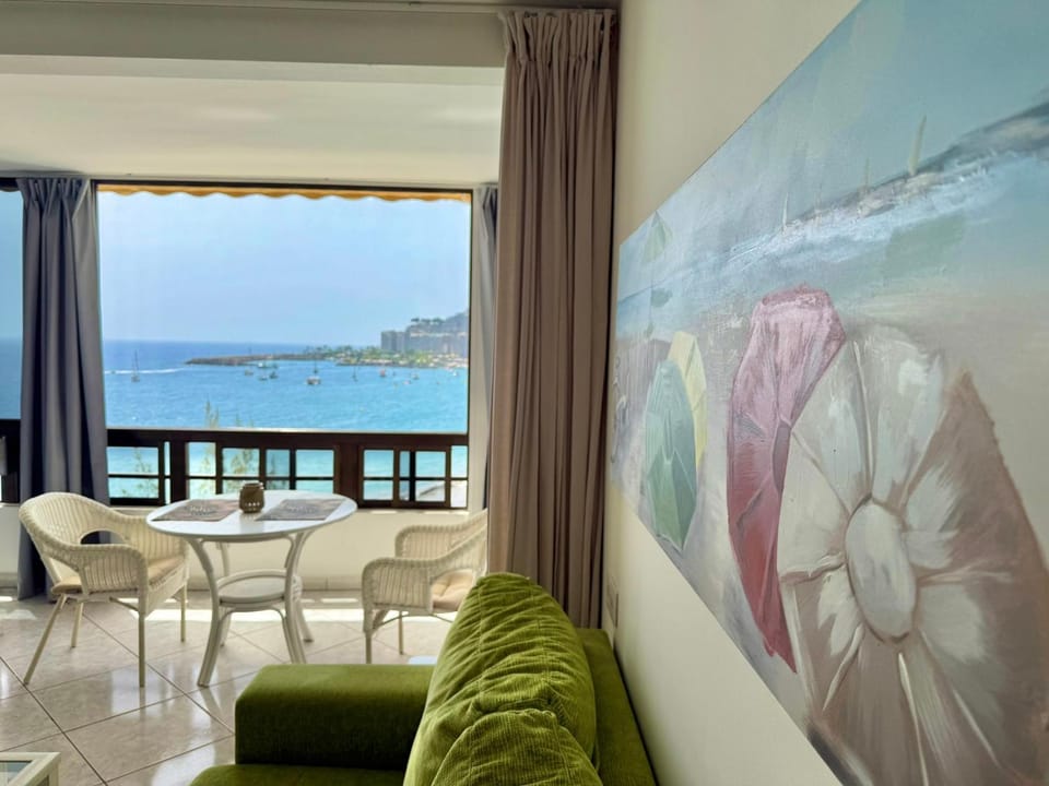 View (from property/room), Living room, Seating area, Sea view