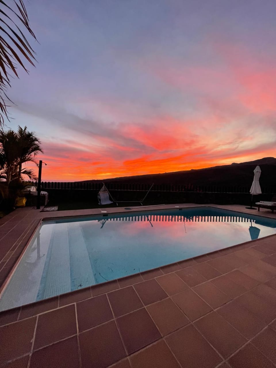 Off site, Natural landscape, Pool view, Swimming pool, Sunset