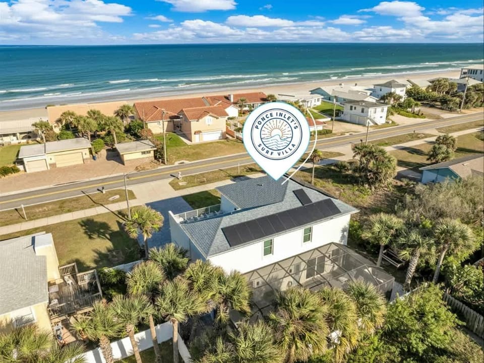 Ponce Inlet Surf Villa- Steps to beach with pool and spa! House in Wilbur-By-The-Sea