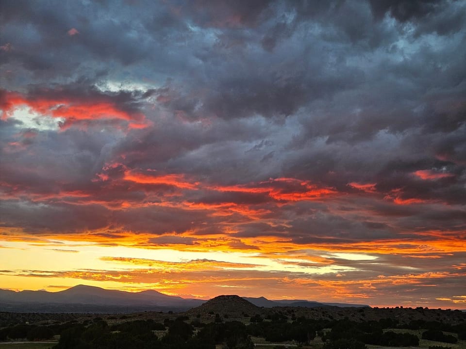 Mountain view, Sunset
