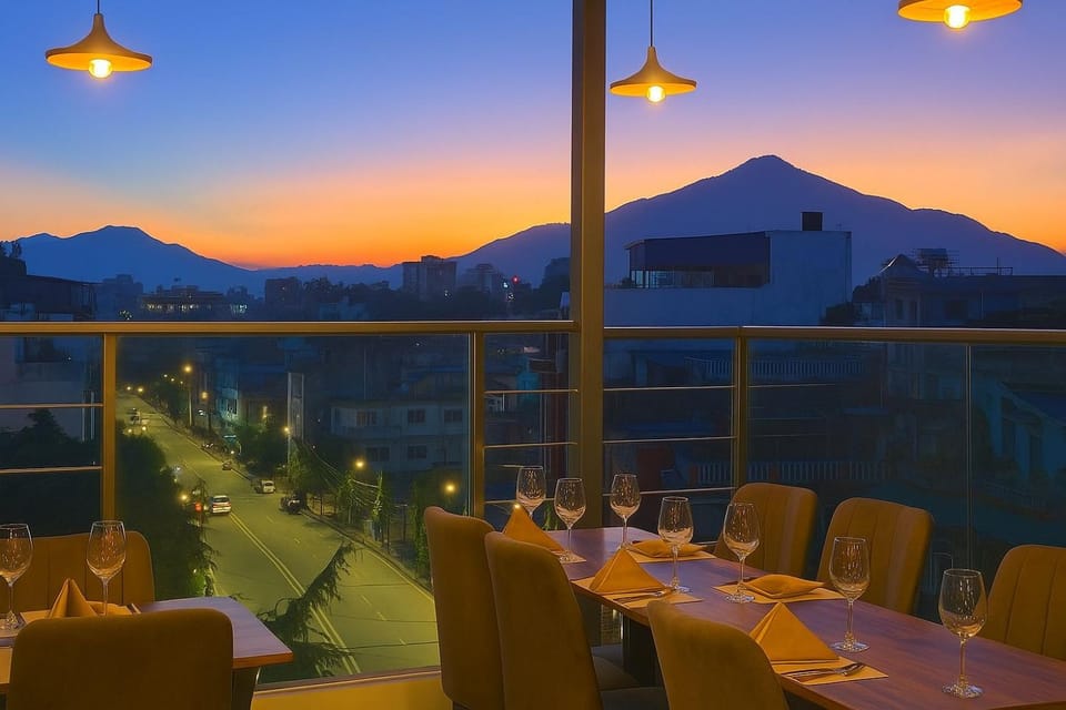 Mountain view, Sunset