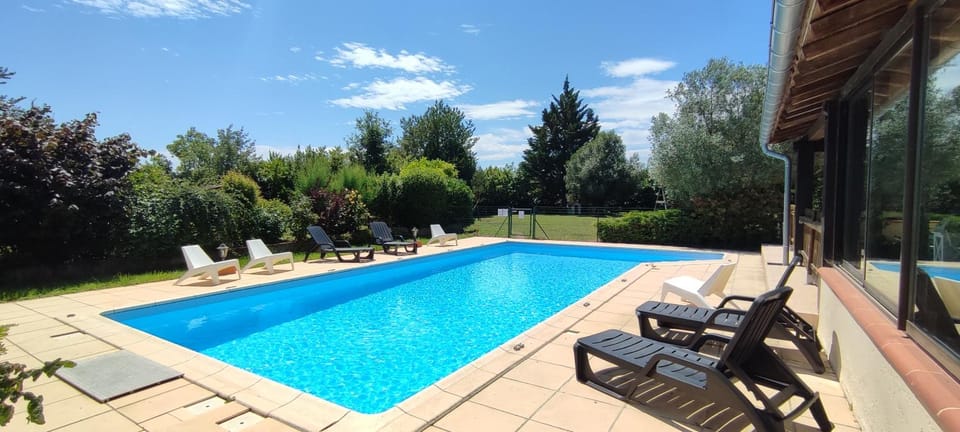 Summer, Garden, Garden view, Swimming pool, sunbed
