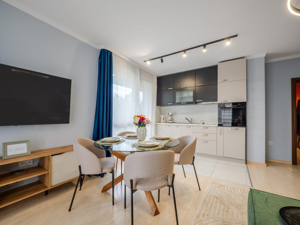 Kitchen or kitchenette, Dining area, oven, stove
