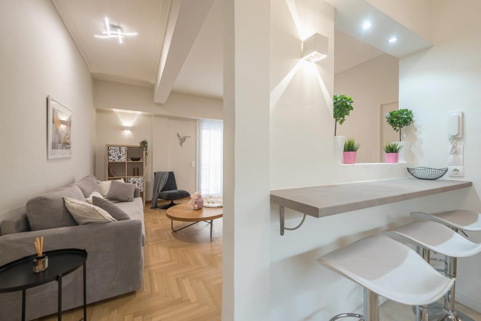 Living room, kitchen