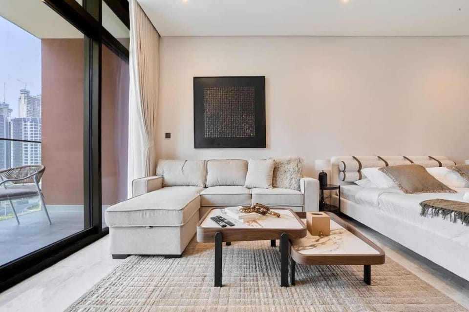 FAM Living Dubai Escape Sleek Studio at Peninsula Five Apartment in Dubai