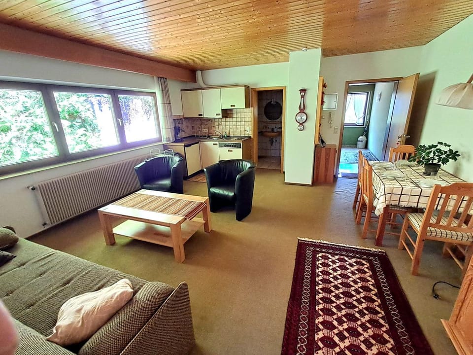 Kitchen or kitchenette, Living room, Seating area