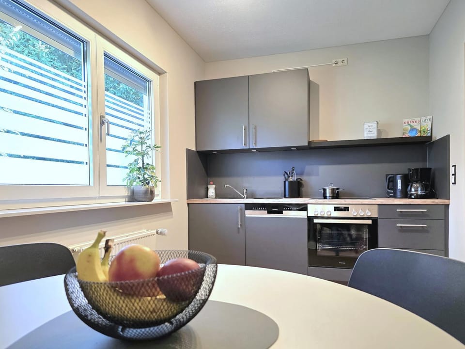 Kitchen or kitchenette, stove, toaster