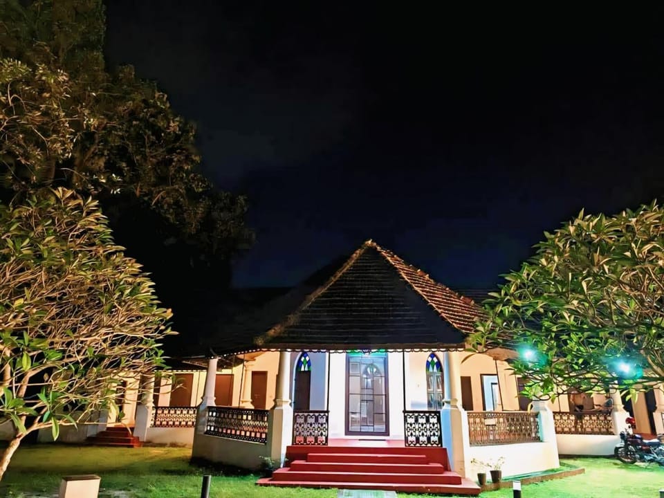 Property building, Night, Garden view