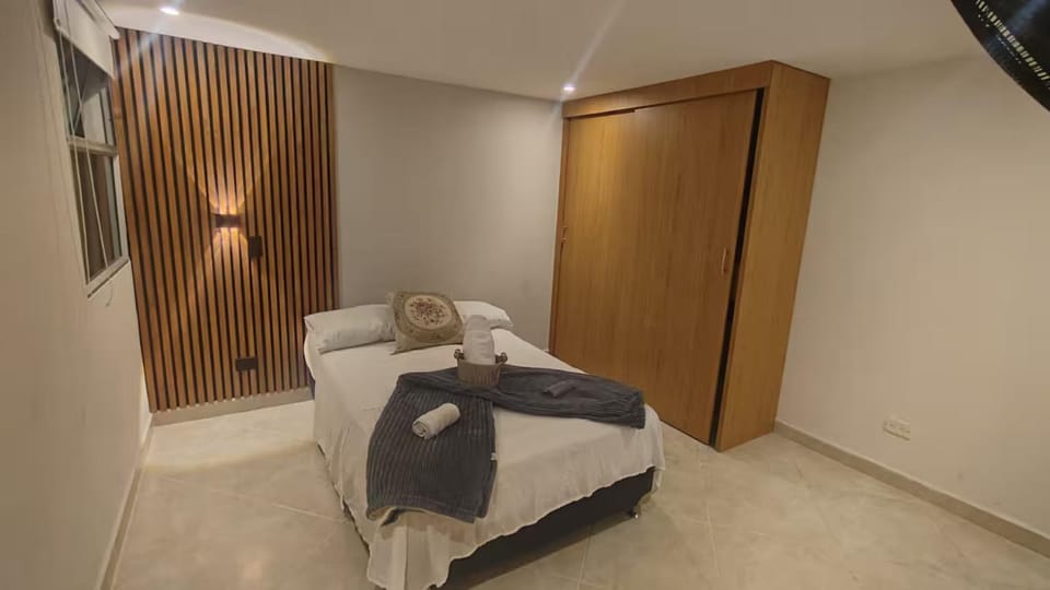 Bed, Photo of the whole room, Bedroom, towels, wardrobe