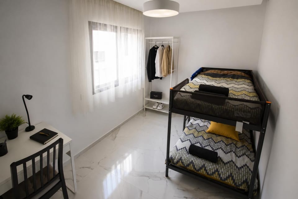 Photo of the whole room, Bedroom, bunk bed